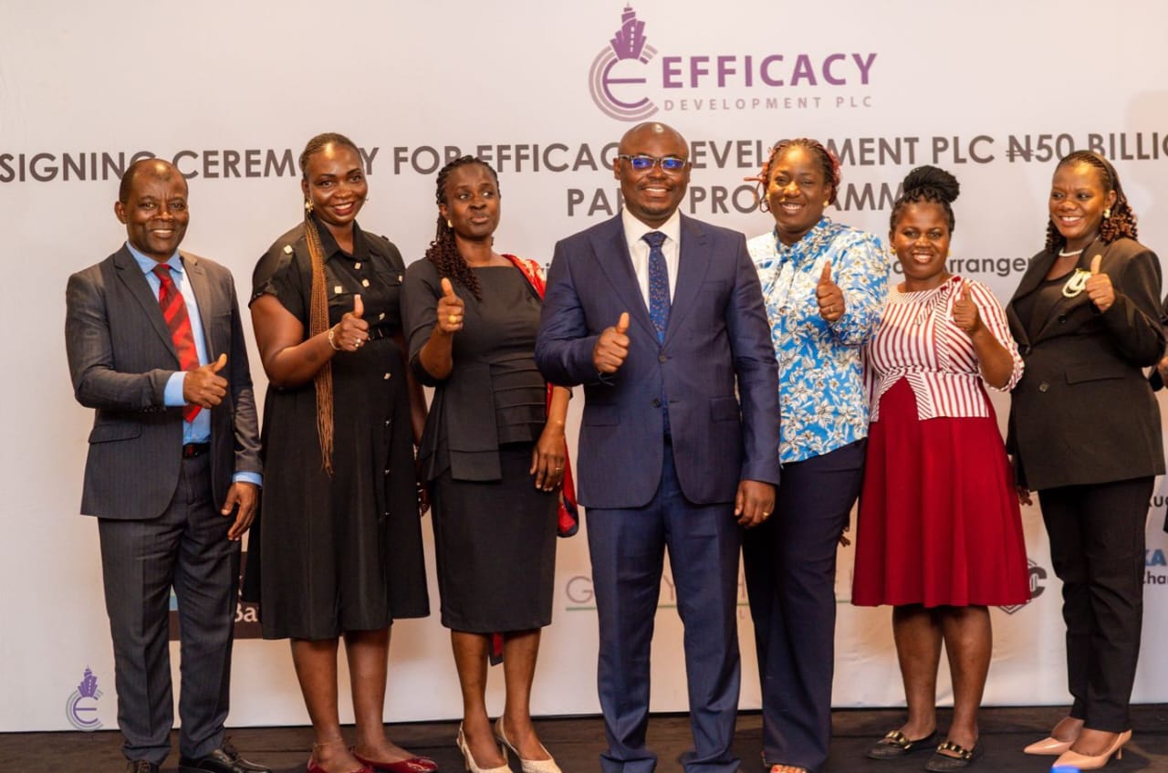 EFFICACY DEVELOPMENT PLC SIGNS ₦50 BILLION COMMERCIAL PAPER