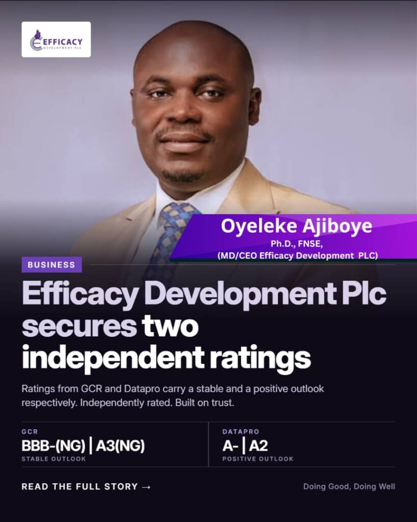 GCR Ratings has assigned Efficacy its first-time issuer ratings of BBB-(NG) and A3(NG)